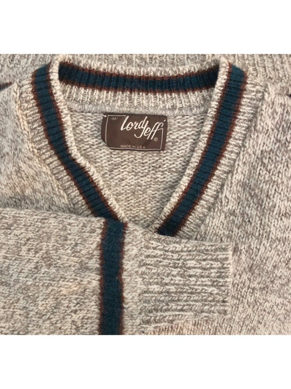 Lord Jeff Vintage Classic Pullover Preppy Sweater 70s-80s Size Medium